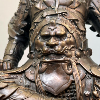 Copper Sculpture Guan Yu Martial Saint Guan Di Romance of The Three Kingdoms