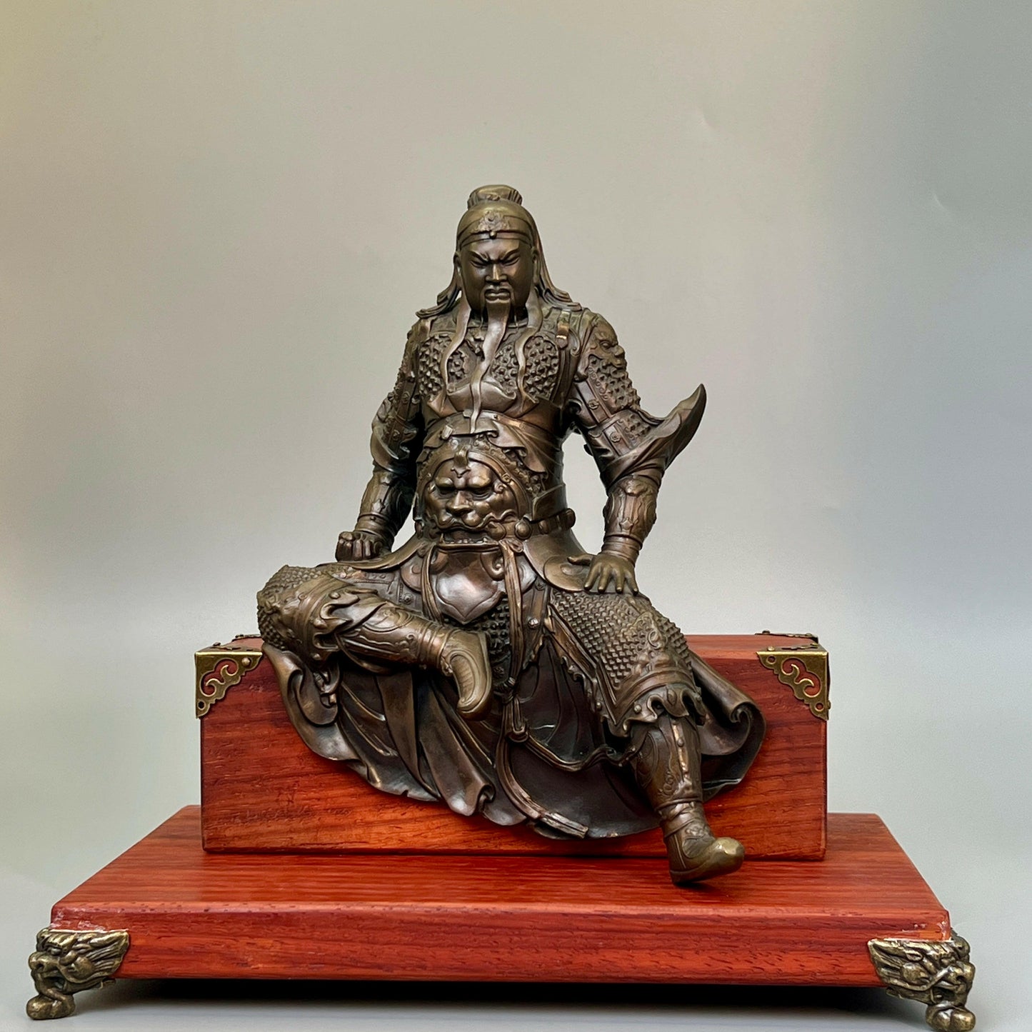 Copper Sculpture Guan Yu Martial Saint Guan Di Romance of The Three Kingdoms