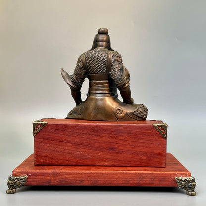 Copper Sculpture Guan Yu Martial Saint Guan Di Romance of The Three Kingdoms