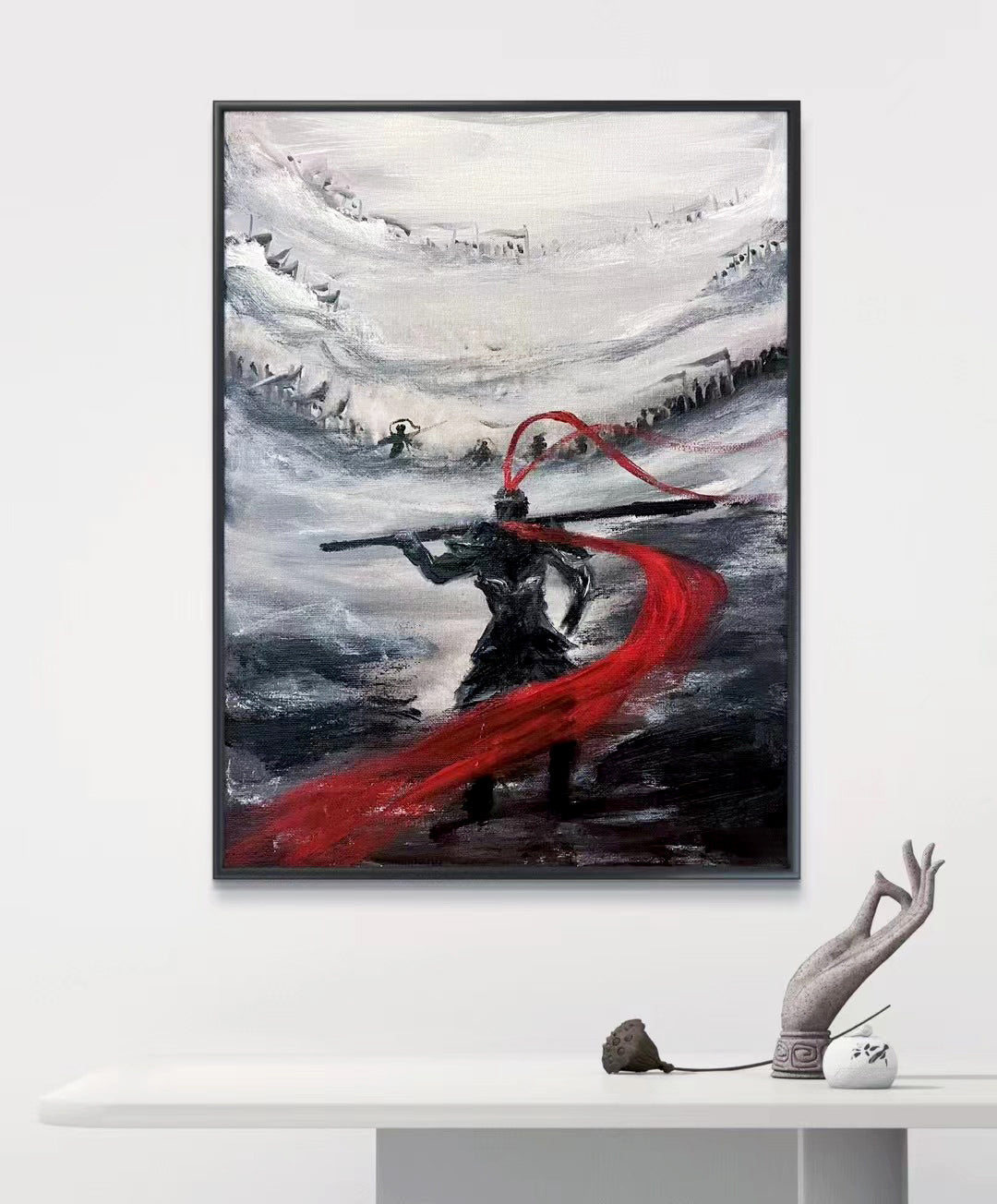 Artist Original Hand-Painted Acrylic Painting, Journey To The West Myth Monkey King WuKong