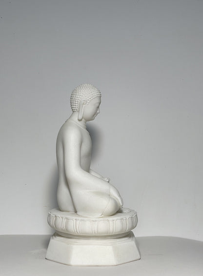 White Marble Buddha Statue Sculpture