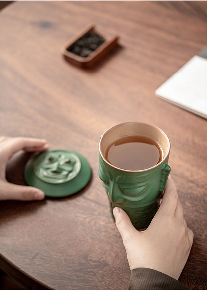 stoneware mugs with unique glaze