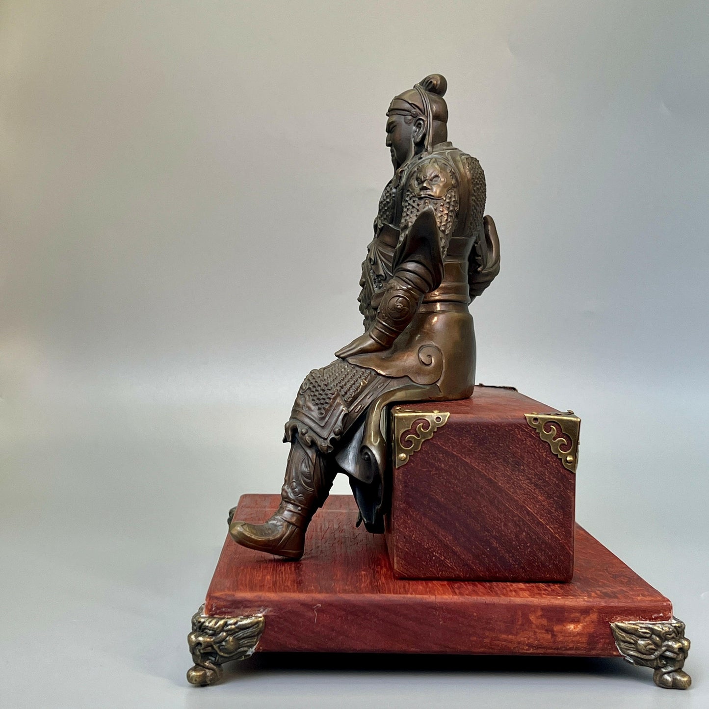 Copper Sculpture Guan Yu Martial Saint Guan Di Romance of The Three Kingdoms