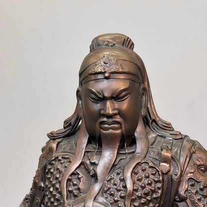 Copper Sculpture Guan Yu Martial Saint Guan Di Romance of The Three Kingdoms