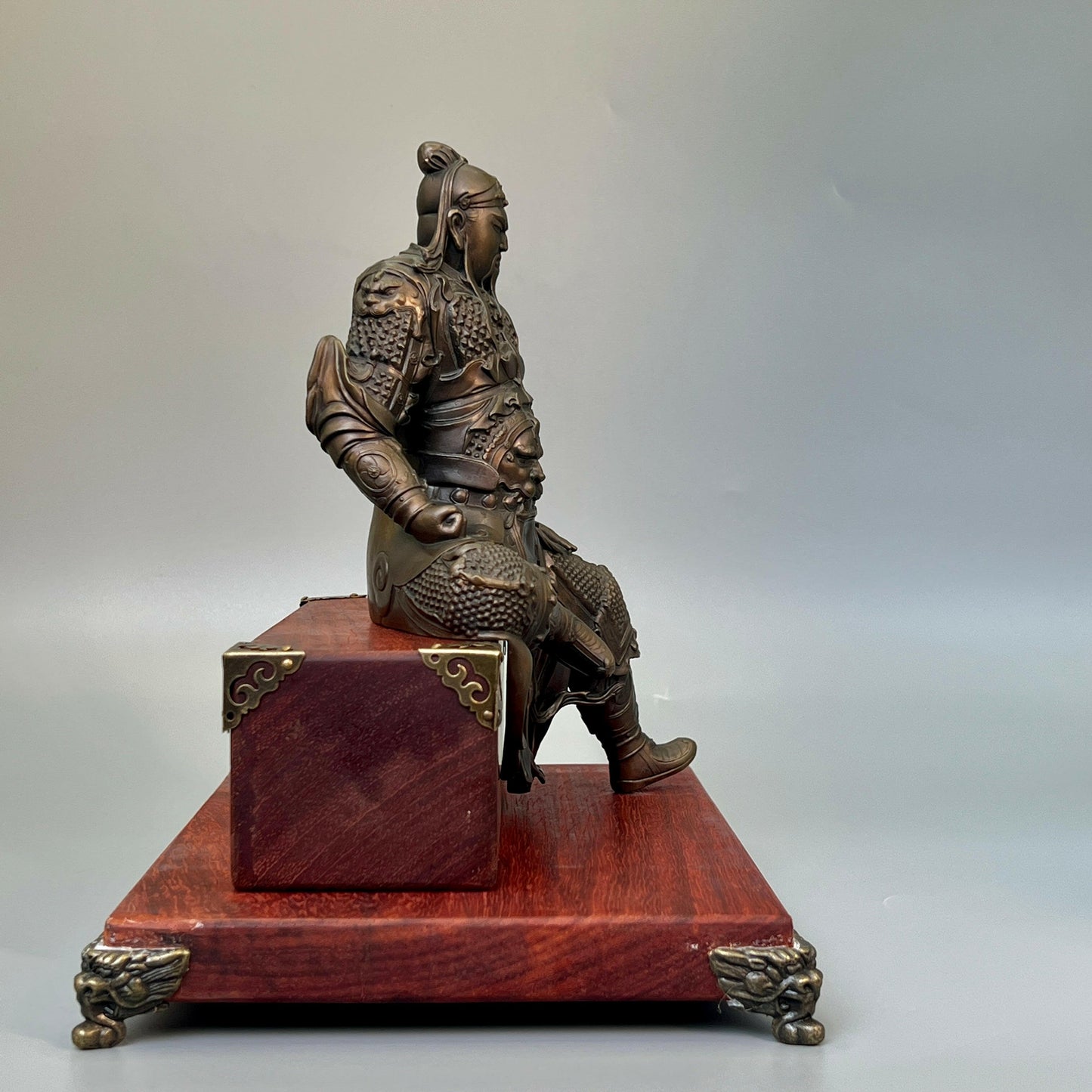 Copper Sculpture Guan Yu Martial Saint Guan Di Romance of The Three Kingdoms