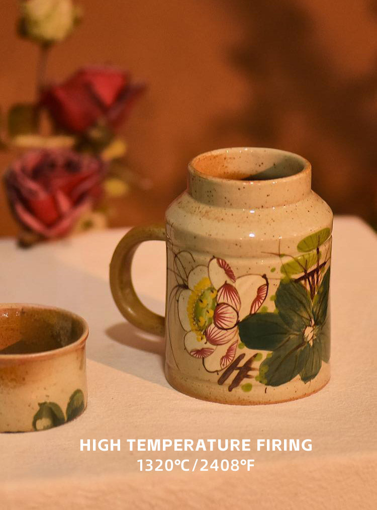 affordable hand painted stoneware mugs