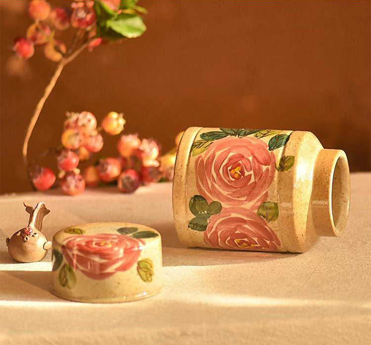 artisan hand painted stoneware mugs for collectors