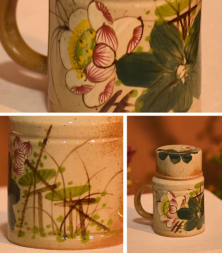 best handmade hand painted stoneware mugs