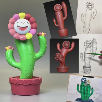 imitation plant smiley face figurines